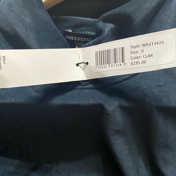 James Perse Ultra Soft Japanese Stretch Velvet Mock Turtleneck Size 0 | XS | NWT - Picture 7 of 12